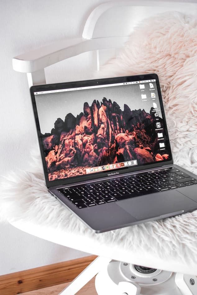 2019 model Macbook Air laptop computer screen opened