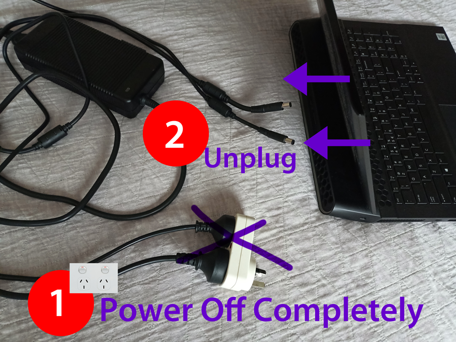 Laptop power connections Australian standards